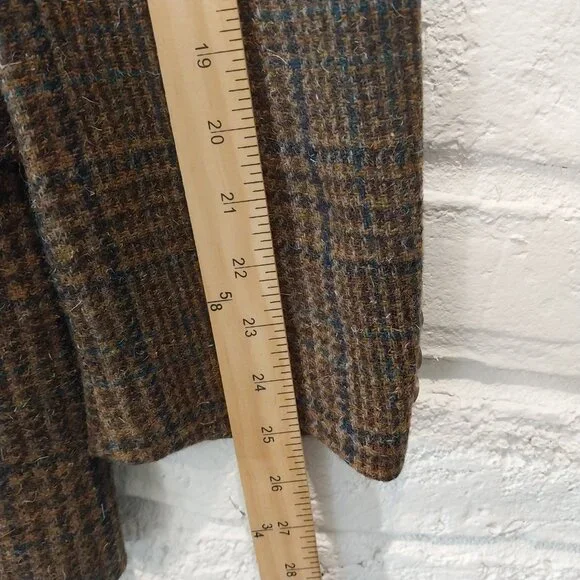 VTG Polo University Ralph Lauren Blazer 38 R Brown Plaid Scottish Tweed Blazer.